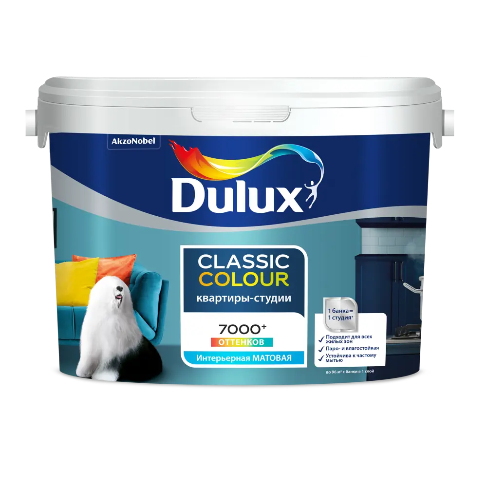 Краска для стен и потолков Dulux Classic Colour база BW 8 л 82379210 STLM-2155449 
