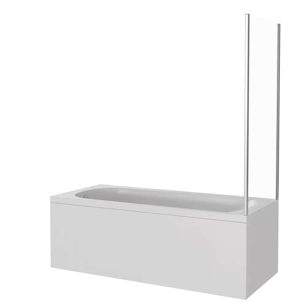 Ширма на ванну Screen 75x140 см прозрачное стекло профиль хром Santreyd Sreen STLM-2003901