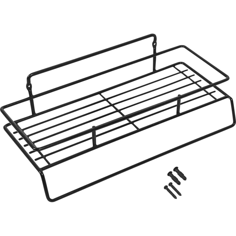 Полка Trait с держателем для полотенец цвет чёрный SWENSA STLM-2175090 - Вид №2