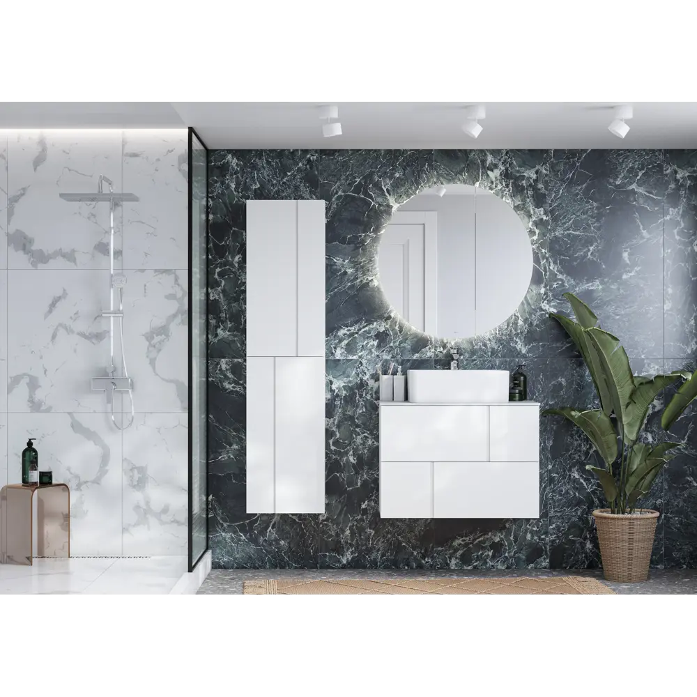 Тумба под раковину подвесная Roca Pilar 80 см цвет белый STLM-2017371 - Вид №8