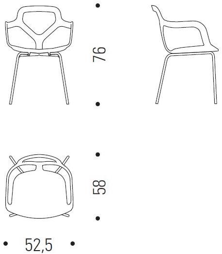 Desalto Штабелируемый стул из технополимера с подлокотниками sun-id-1499370 - Вид №9