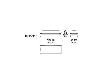 Ткань прямоугольный сад пуфик B&B Italia Outdoor смородина ARCH-00042282 - Вид №2