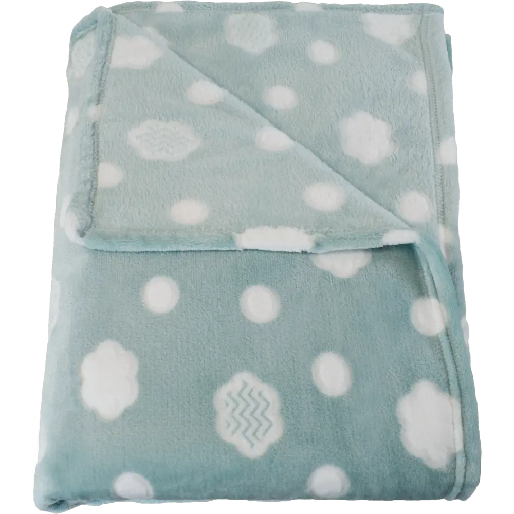 Плед «Облака» 140x200 см фланель цвет синий Santreyd STLM-2045564 - Вид №2