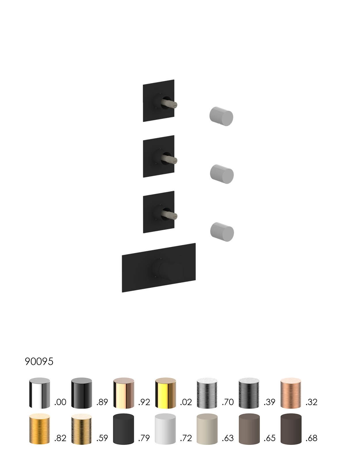 Термостатический смеситель для душа с 4 отверстиями Rubinetterie Frattini отдельная эстетика ARCH-00015119 - Вид №6