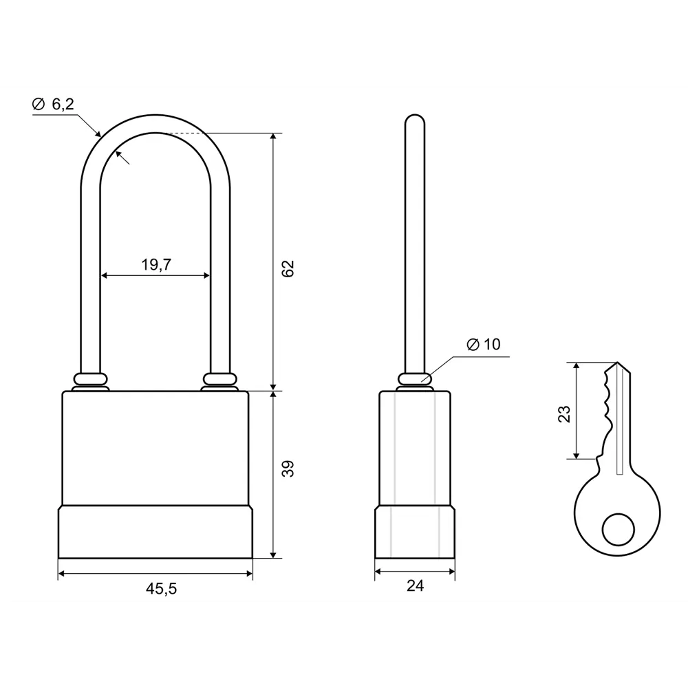 Замок навесной Palladium чугун 39x41 мм STLM-2199002 - Вид №3