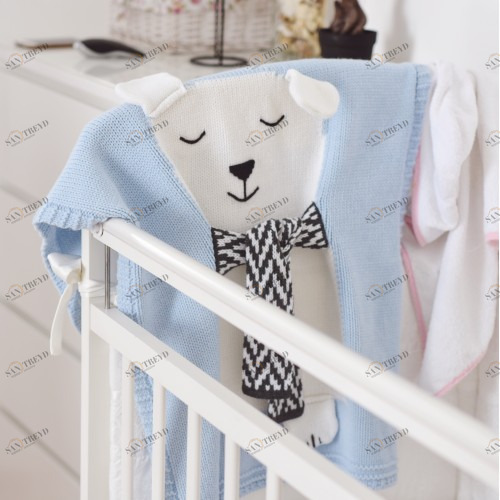 Плед голубой Мишка большой APERO ДИЗАЙНЕРСКИЕ, ЖИВОТНЫЕ 010297 Голубой 