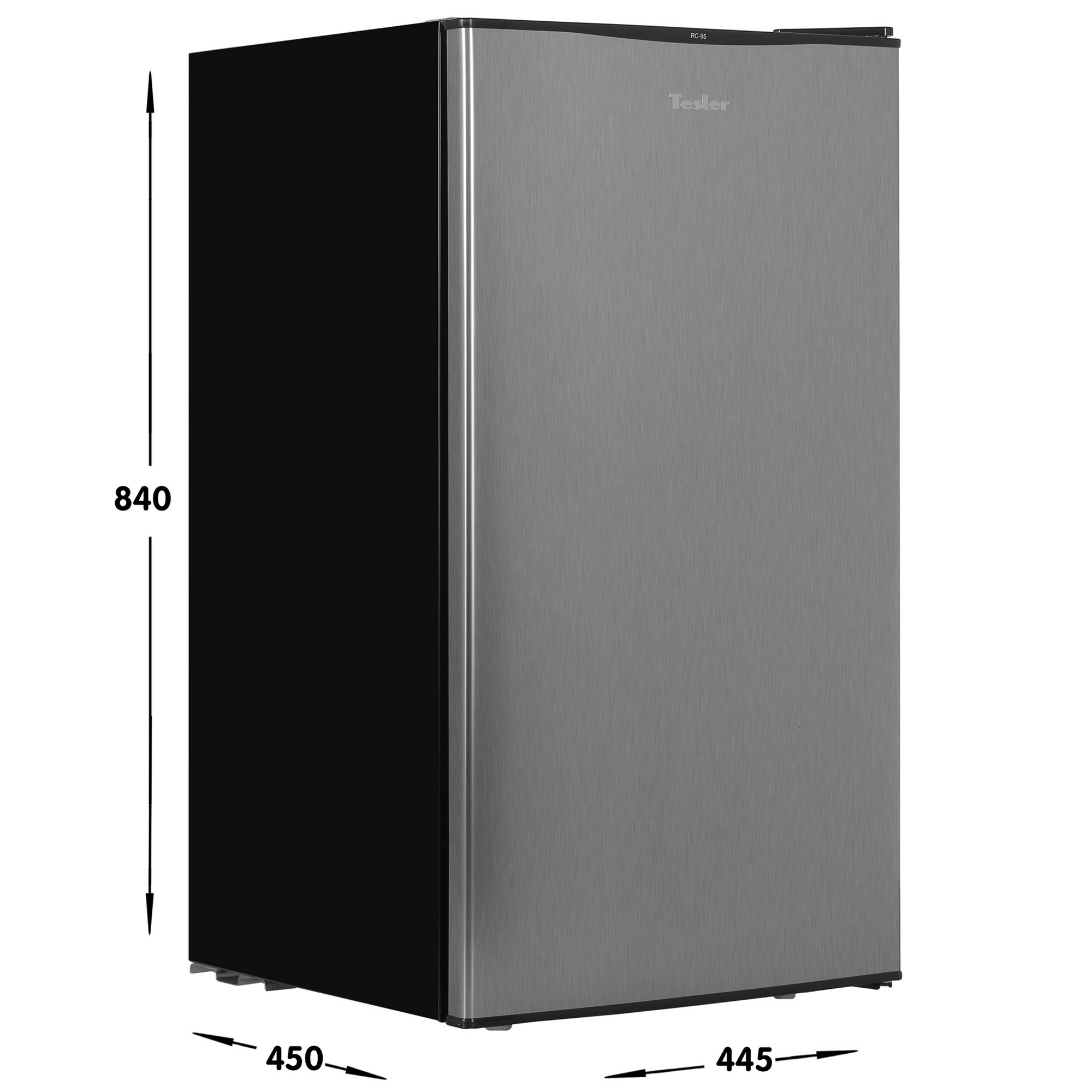 8166325 Холодильник компактный   Tesler RC-95 серебристый STDN-0054905 - Вид №7