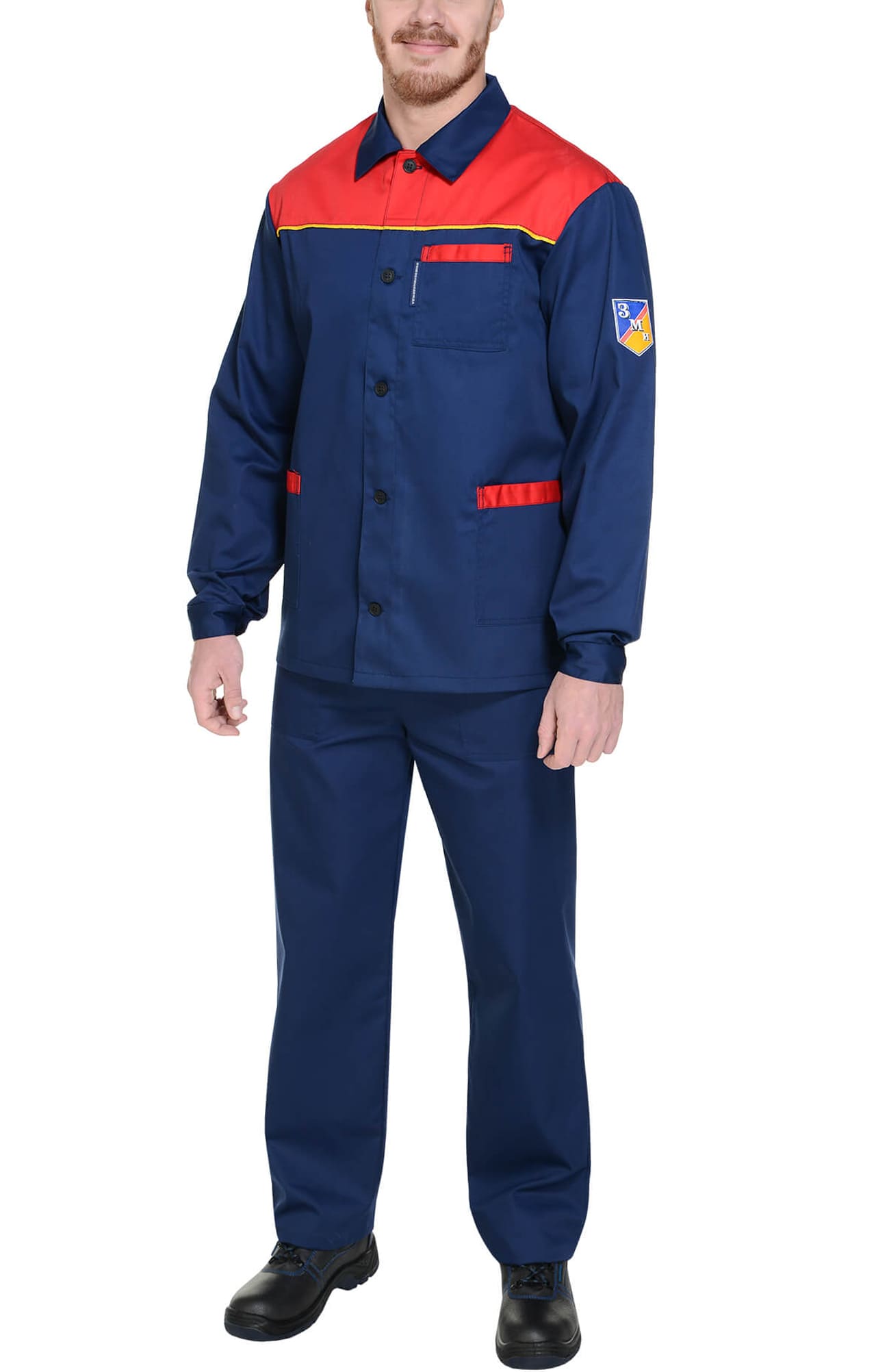 65444 Костюм "Труд" рабочий темно-синий красный  Летняя спецодежда  размер 52-54/182-188  - Вид №10