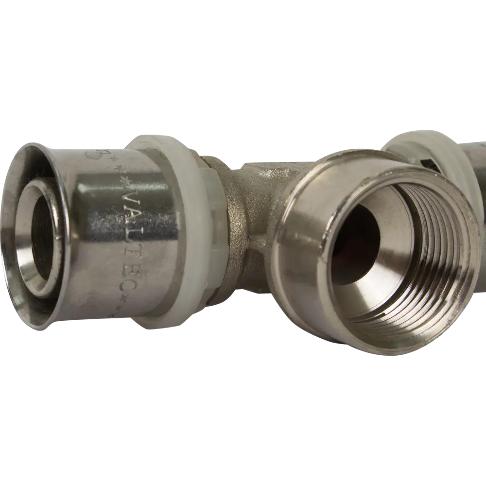 Тройник комбинированный Valtec 26x3/4"x26 мм ВР никелированная латунь VTM.232.N.260526 STLM-2106584 - Вид №1