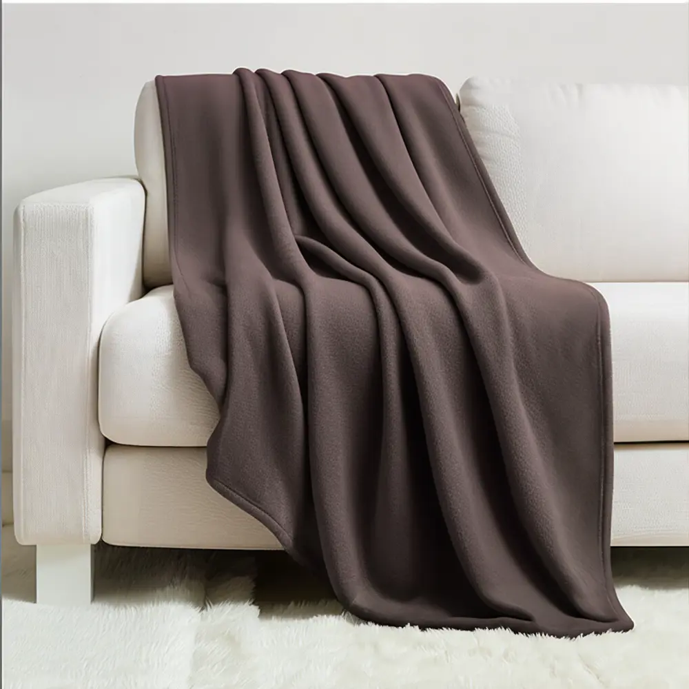 Плед Flandria 200x220 см микрофибра цвет серо-коричневый Santreyd STLM-2119668 - Вид №3