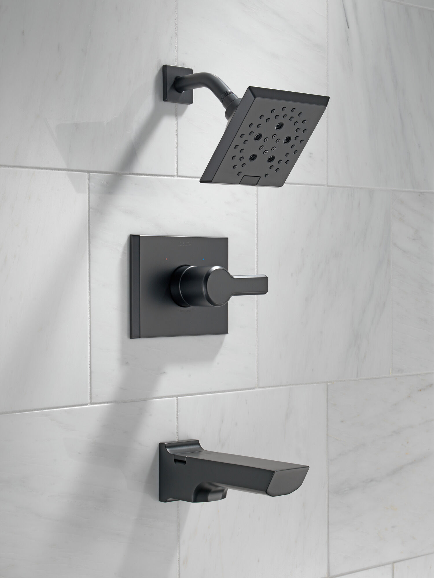 T14499-BL Monitor® 14 Series H2Okinetic® Ванна и душевая панель Delta Faucet Pivotal Матовый черный  - Вид №8