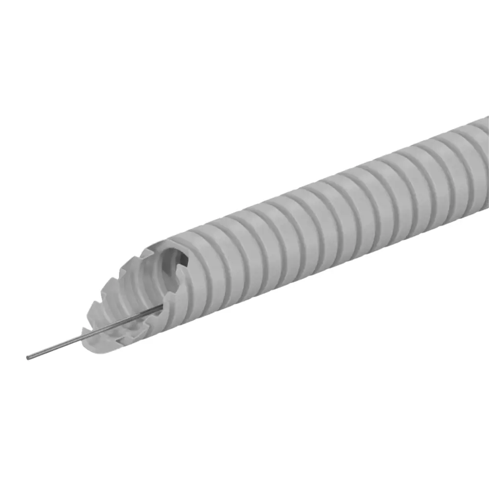 Труба гофрированная Mirkl ПВХ с зондом D25 мм 50 м цвет серый РОСТЕРМ STLM-2157726 - Вид №1
