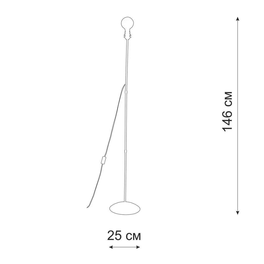 Основание для торшера Simple 1 лампа 3м² Е27 цвет бежевый с золотом Vitaluce STLM-2127372 - Вид №8