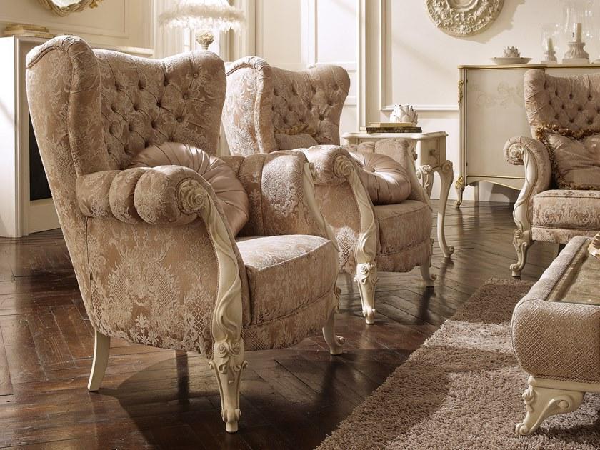 VOLPI Стеганое кресло с подлокотниками Night & day 0795 - Вид №1