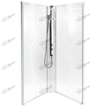 Задняя стенка душевой кабины 100x100 Ido Showerama 10-5 Comfort 558.316.00.1 матовый хром + матовое стекло Santreyd 