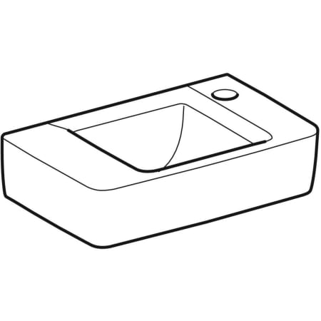 272142000 Раковина Geberit Renova Compact с укороченным вылетом Geberit  - Вид №6