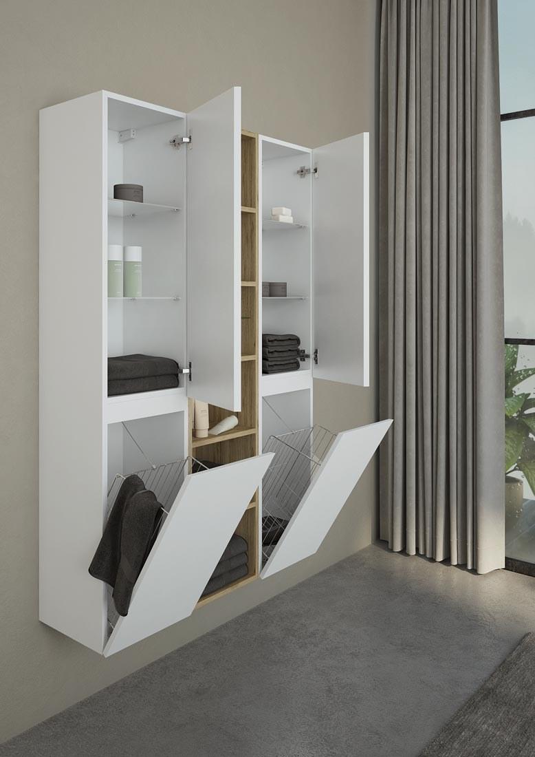 LEGNOBAGNO Тумба под умывальник из нпл с ящиками и зеркалом Freedom lineare sun-id-1439897 - Вид №3