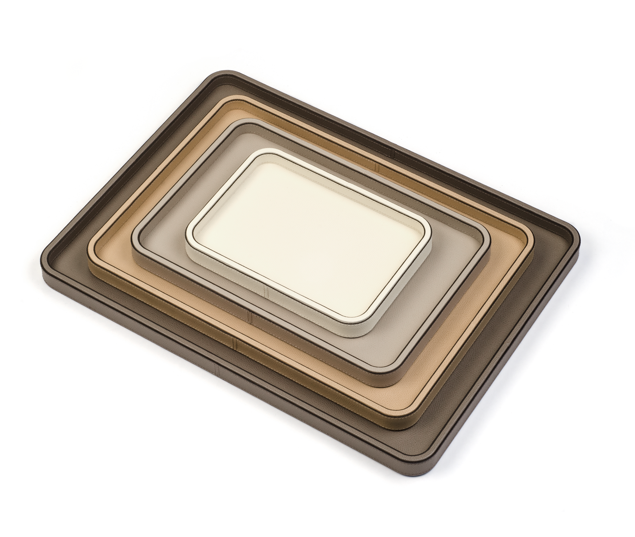 Прямоугольный поднос Jane - 34,7X24 см / тканая кожа_coffee Pinetti 00.1485.061.015 - Вид №1