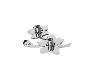 Зеркало полированный алюминиевый литой подсвечник