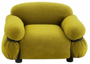 Tacchini Кресло из ткани с подлокотниками Sesann