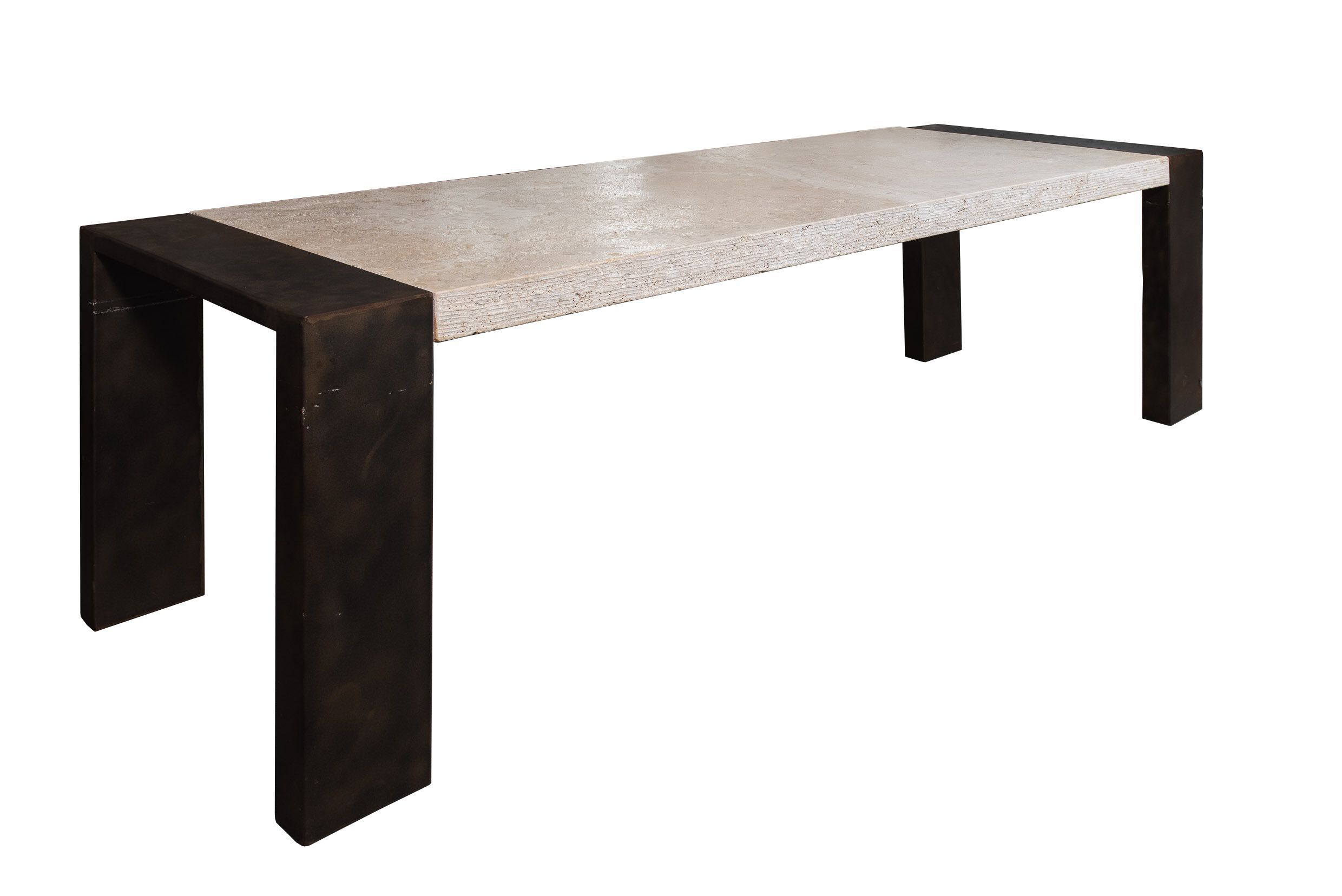 Прямоугольный стол для сада из камня и дерева GH LAZZERINI Tavolo in pietra 1 ARCH-00100384 - Вид №1