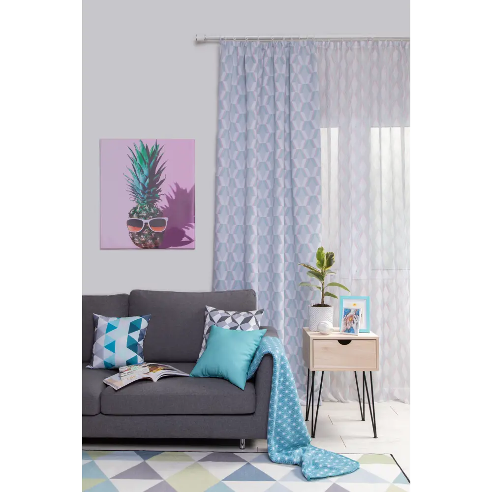 Тюль на ленте «Карлин Сканди», 250х260 см, цвет серый SEASONS STLM-2131884 - Вид №7