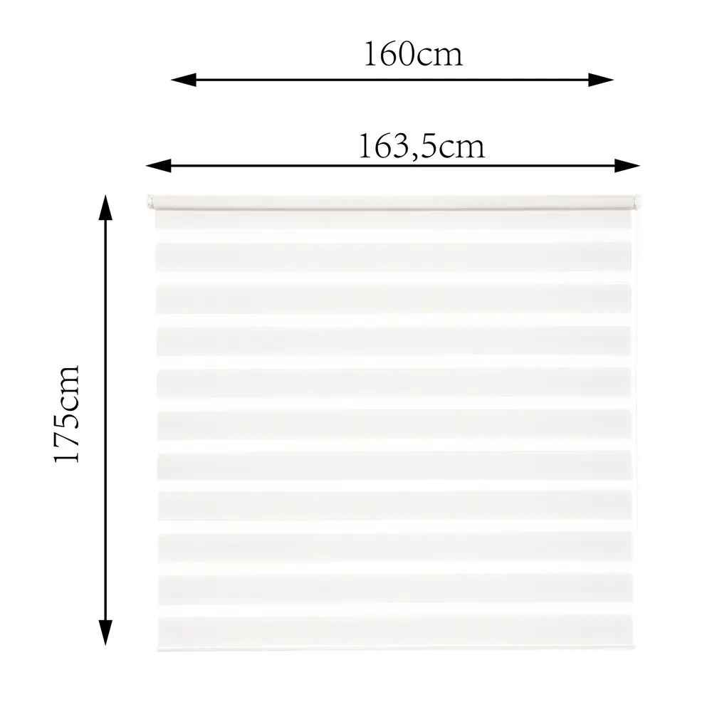 Штора рулонная день-ночь Inspire Peter 160x175 см белая White 0 82691098 STLM-2145757 - Вид №1