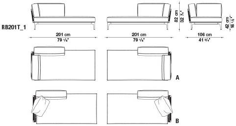 B&B Italia Outdoor 3-х местный тканевый садовый диван Ribes sun-id-1376958 - Вид №17