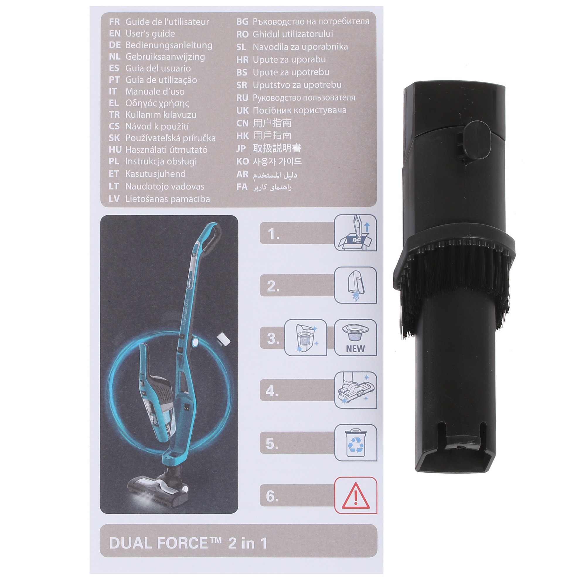 1653623 Пылесос вертикальный   Tefal Cordless Handstick Dual Force TY6753WO  красный STDN-0040547 - Вид №9