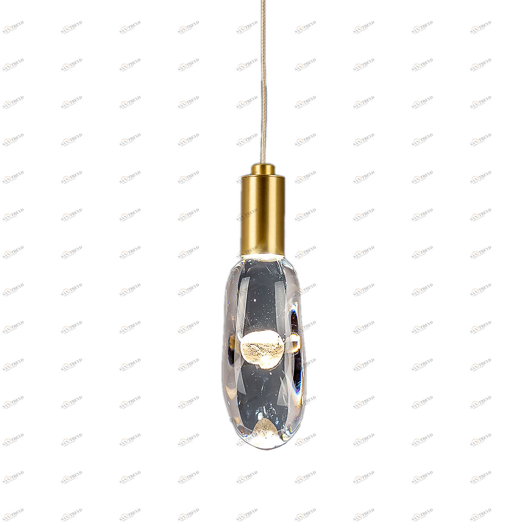 Люстра подвесная H 19 см золото Frezia Light 120140 FREZIA LIGHT ДИЗАЙНЕРСКИЕ 00-3953653 Золото;прозрачный 