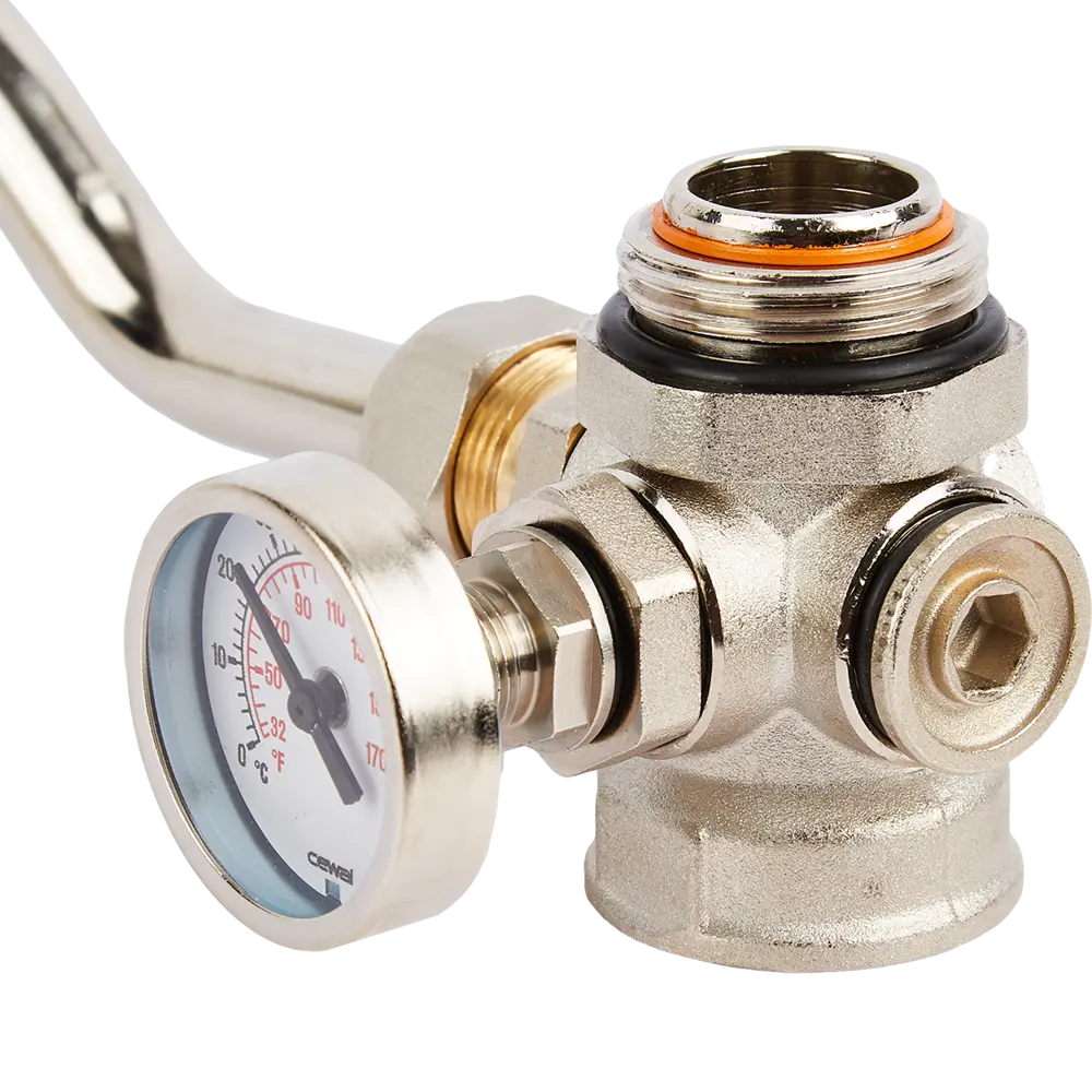 Байпас Valtec проходной с перепускным клапаном, 200 мм, латунь STLM-2191708 - Вид №5