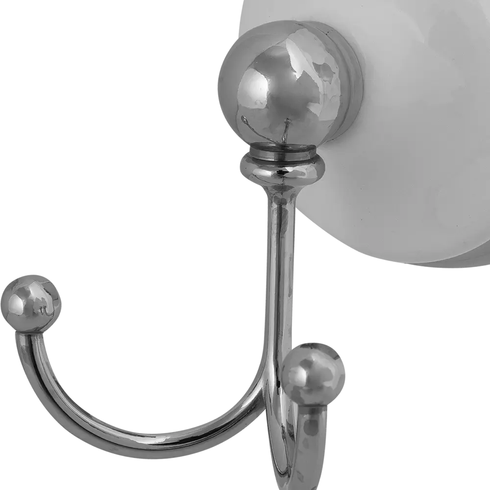 Крючок двухрожковый Brissen Aster цвет хром белый STLM-2113636 - Вид №2