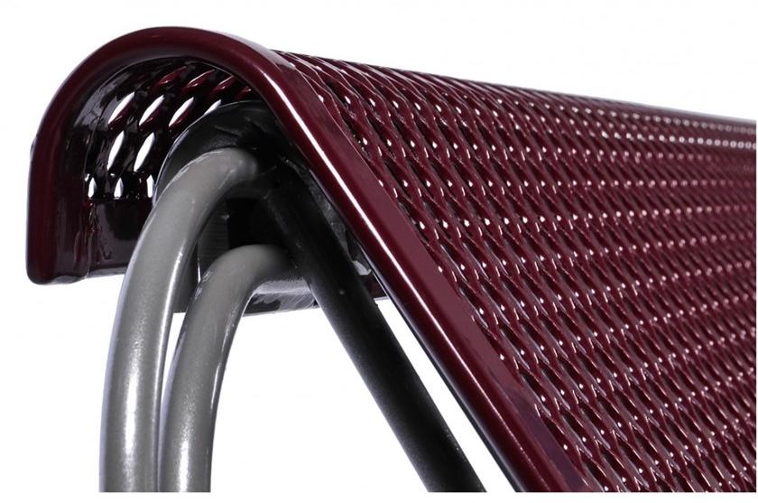 Euroform W Скамья металлическая с подлокотниками со спинкой  53m, 54m, 55m  - Вид №2