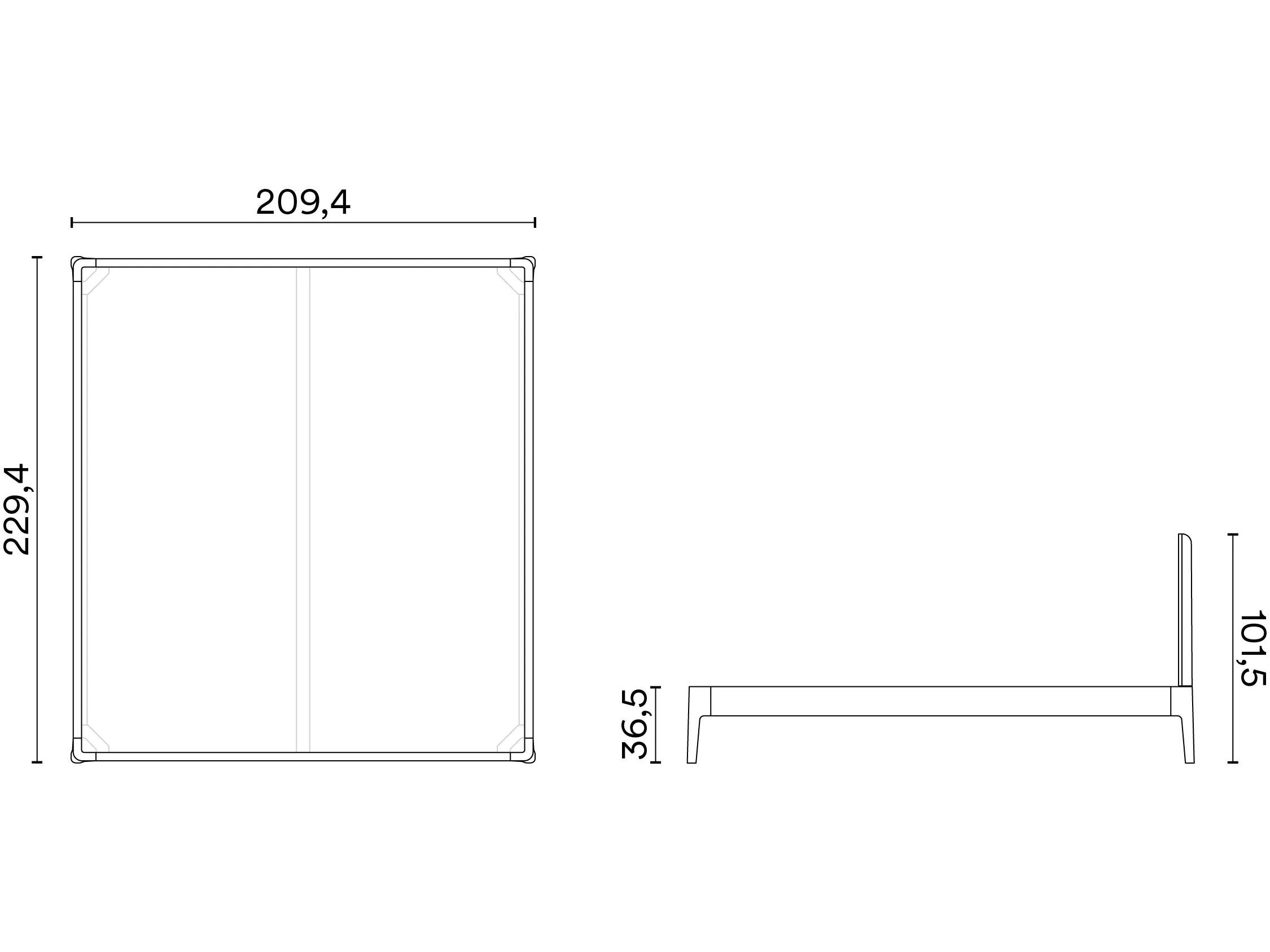 Деревянная двуспальная кровать Noah Living белье ARCH-00081699 - Вид №15