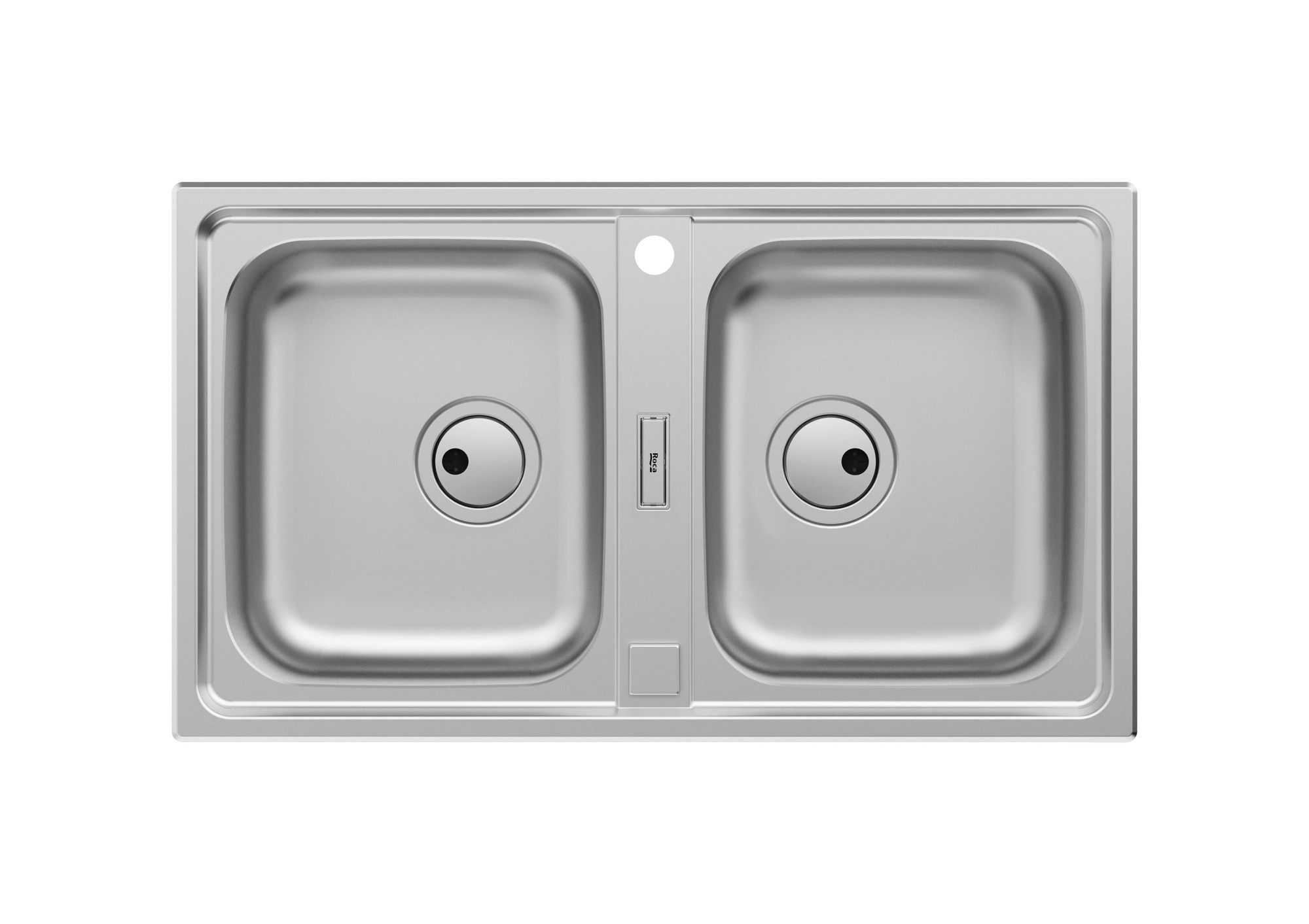 A870K20860 Двусторонняя мойка из нержавеющей стали с двумя чашами ROCA Siena