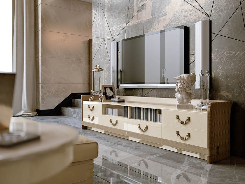 Низкий деревянный шкаф для телевизора с ящиками Turri номер три ARCH-00018959