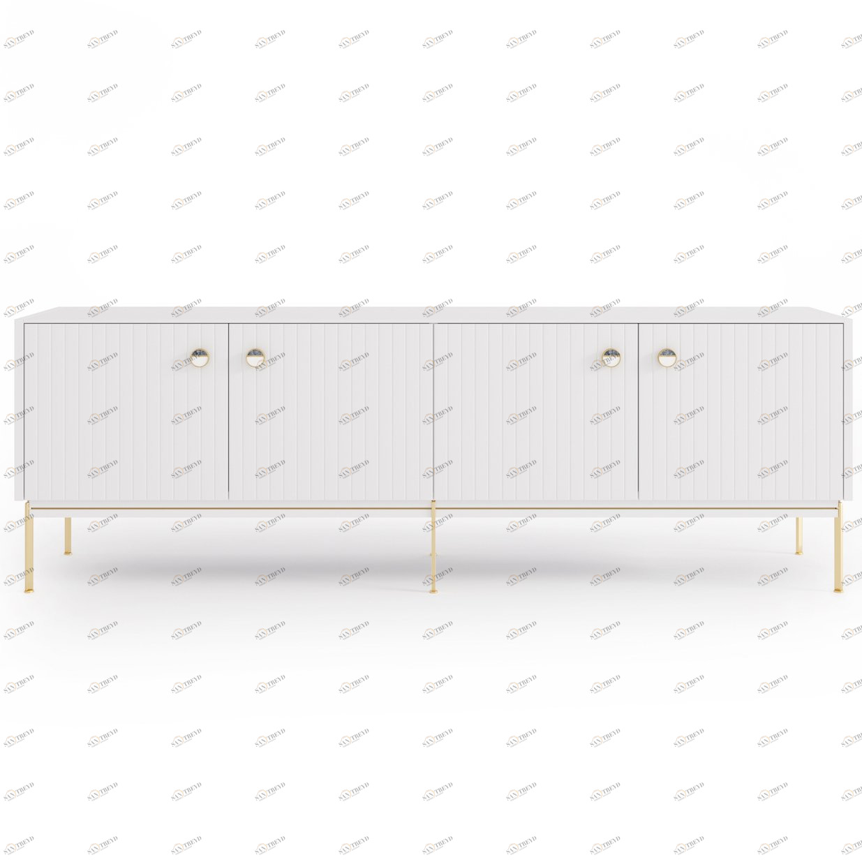 Тумба под телевизор белая 180х60 см Mio BRAGIN DESIGN LIVING 00-3974670 Белый