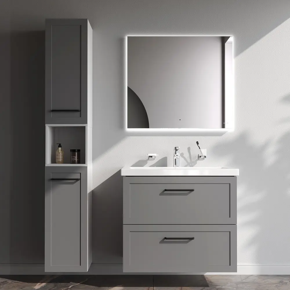 Комплект фасадов для тумбы AM.PM Force M9FFFM0802GM 33x76.5 см МДФ цвет серый 2 шт STLM-2053389 - Вид №3