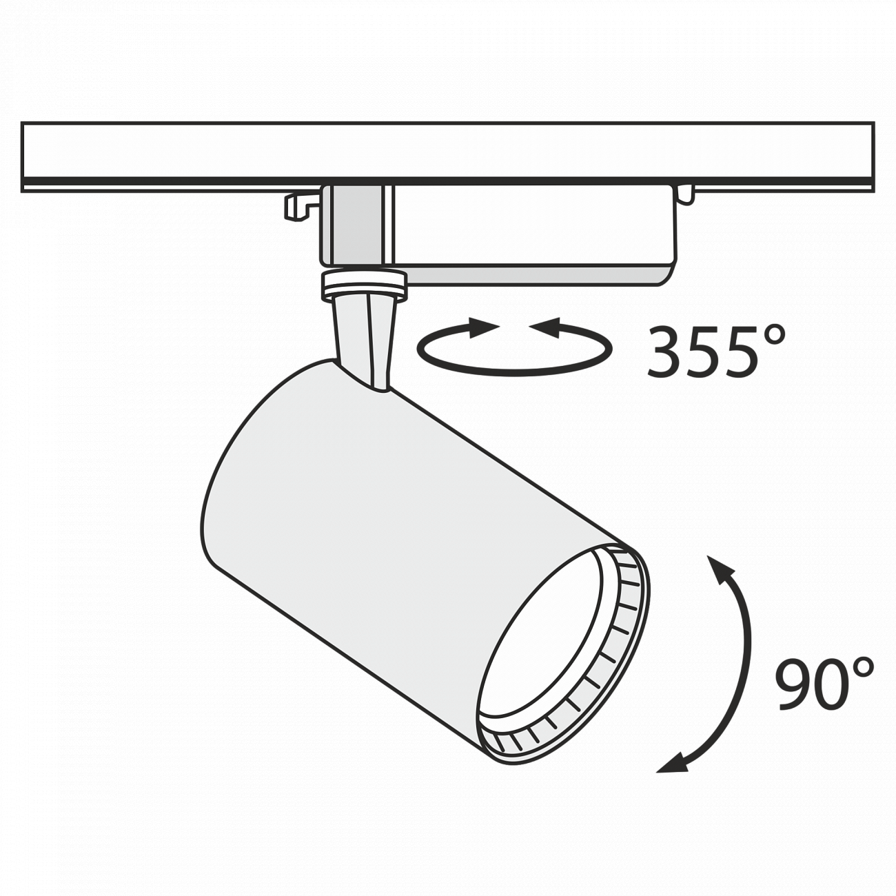 Трековый светильник белый TR003-17W4K TECHNICAL SINGLE PHASE TRACK SYSTEM 00-3956194 Белый  - Вид №4
