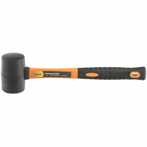 Киянка резиновая 225г черная резина, фиберглассовая рукоятка SPARTA
