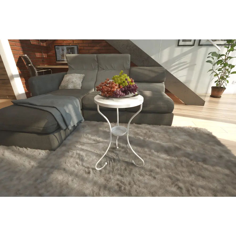 Столик кофейный Sheffilton 52x47 см цвет белый STLM-2113867 - Вид №5