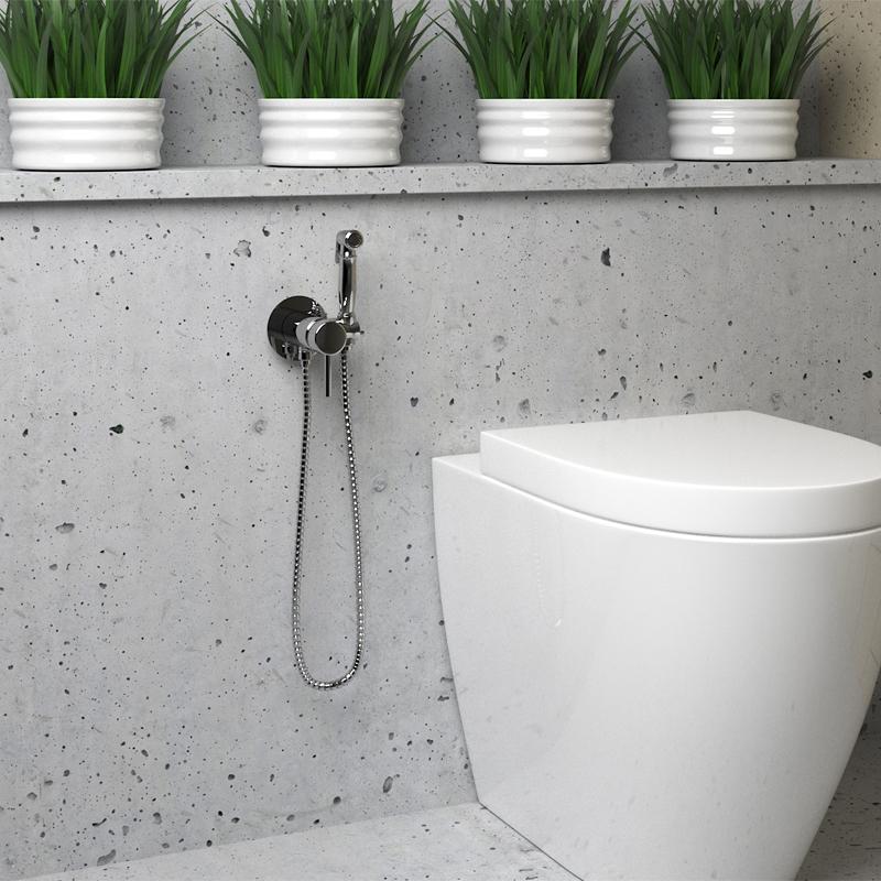 53CR442RRU Imola Смеситель с гиг.душем (латунь) кругл, хром Paini  - Вид №1