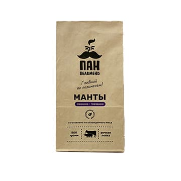 Манты свинина-говядина Пан Пельмень 800 г Santreyd 34675 - Вид №1