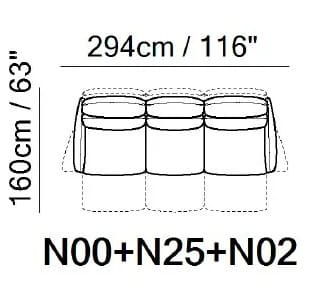 3-местный кожаный диван Natuzzi Italia Wellbe ARCH-00069101 - Вид №9