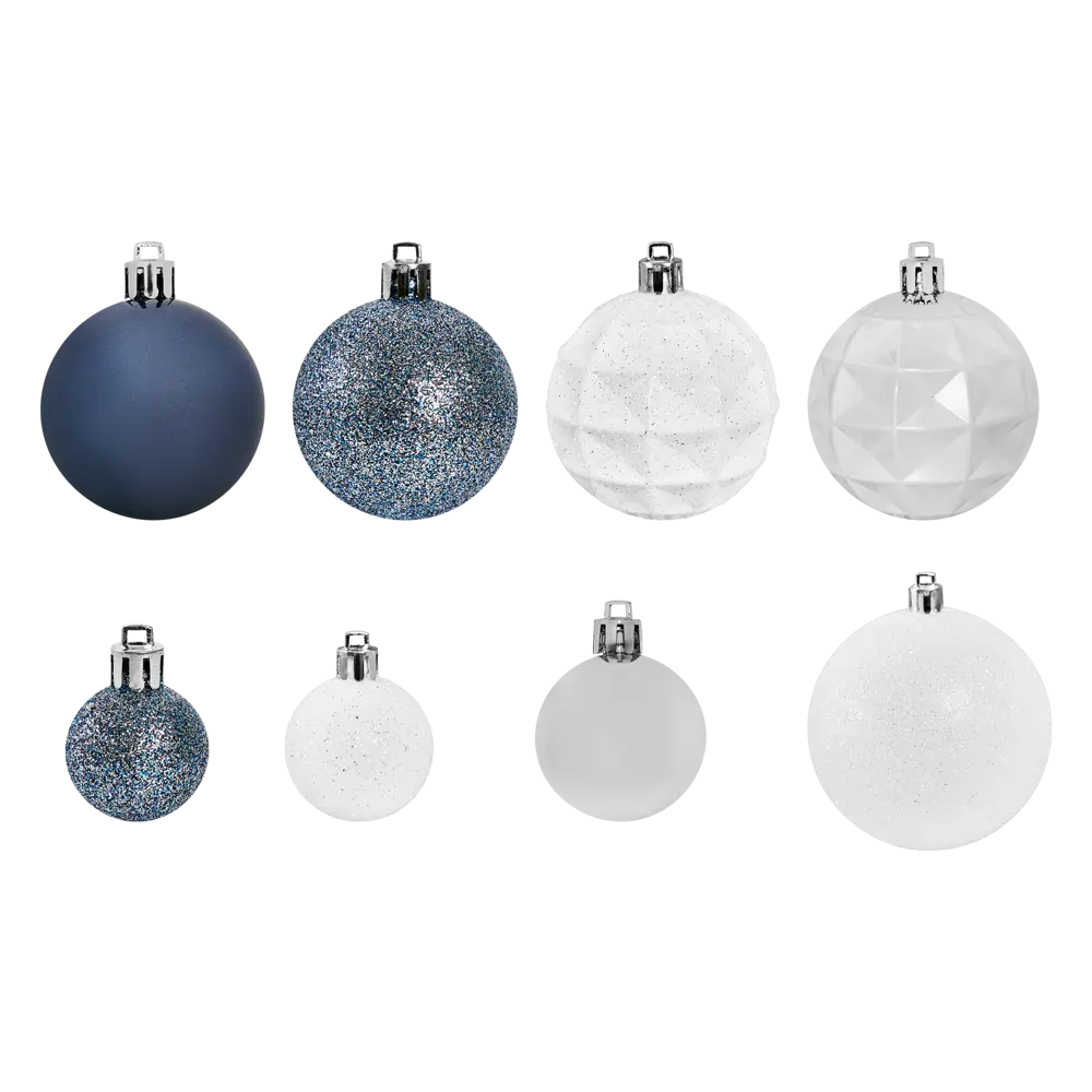 87036350 Набор новогодних шаров Christmas ø8 см цвет синий 50 шт. STLM-1322347 Santreyd  - Вид №3