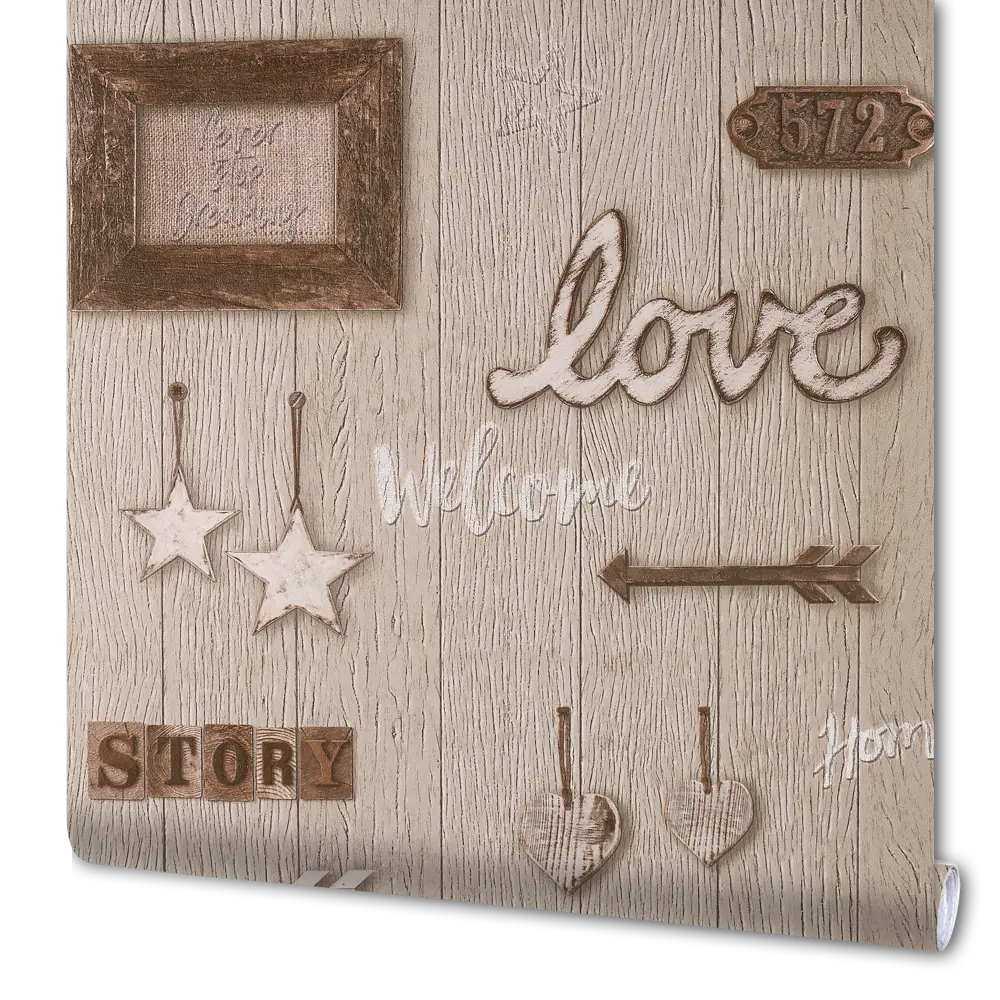 Обои бумажные Стори бежевые 0.53 м 4413 Santreyd STLM-2105694