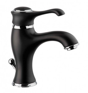 6003NO Смеситель Tiffany с донным клапаном для раковины, цвет черный-золото