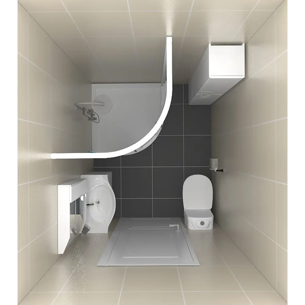 Душевая ширма Mika, 1/4 круга, 90х90 см Santreyd Без серии STLM-2052652 - Вид №2