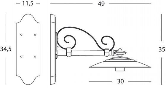 SOVIL Бра для наружного освещения из литого алюминия Antique sun-id-1450992 - Вид №5