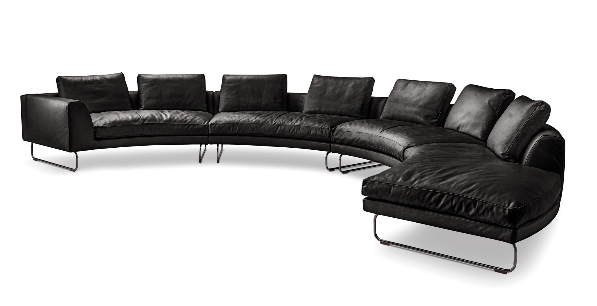 Кожаный модульный изогнутый диван i 4 Mariani Look ARCH-00016554
